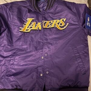 STARTER Purple Lakers Satin Jacket